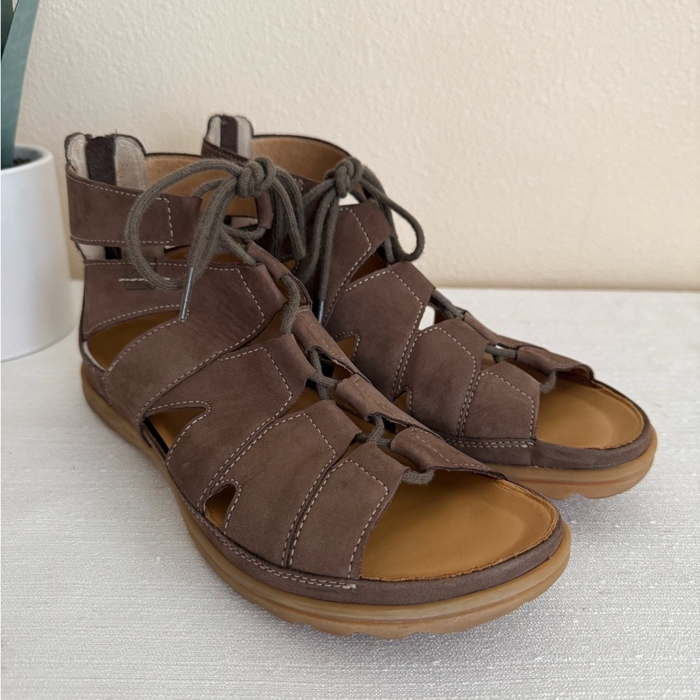 Hartjes XS Ghillie Sandy Hazelnut Nubuck Strappy Gladiator Sandals EU39 US 8-8.5 - Picture 4 of 13